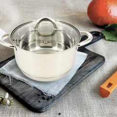 Кастрюля с крышкой A-PLUS 2159 4.7 л Стальной Київ
