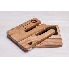 Настольный органайзер на рабочий стол для смартфона/планшета ecoWalnut 210x170x170 мм Кропивницький