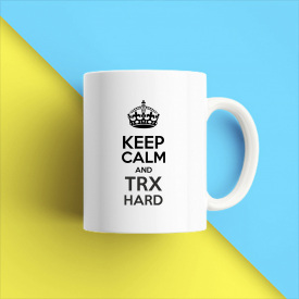 Кружка чашка белая с принтом "Keep calm and trx hard" Кавун