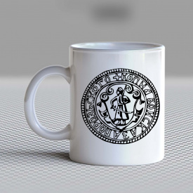 Кружка чашка белая с принтом "Монета войска запорожского" Кавун