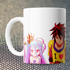 Чашка Fan Girl Пустые Нет игры - нет жизни - No Game No Life (15838) 330 мл Белый