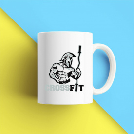 Кружка чашка белая с принтом "Crossfit 2" Кавун