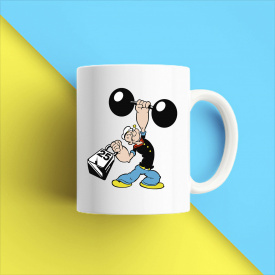 Кружка чашка белая с принтом "Моряк Папай" Кавун