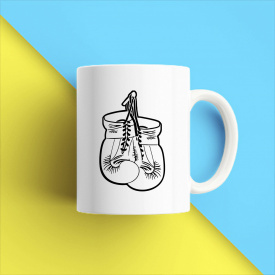 Кружка чашка белая с принтом "ММА: Боксерские перчатки" Кавун