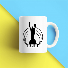 Кружка чашка белая с принтом "Kyiv Родина Мать" Кавун