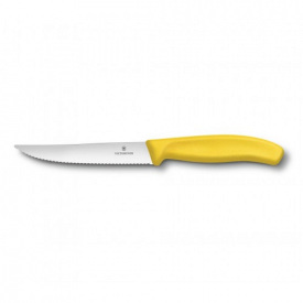 Кухонный нож Victorinox SwissClassic Gourmet для стейка и пиццы 120 мм Желтый (6.7936.12L8)