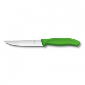 Кухонный нож Victorinox SwissClassic Gourmet для стейка и пиццы 120 мм Зеленый (6.7936.12L4)