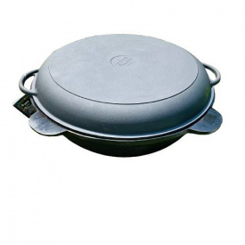 Казан чугунный с крышкой-сковородой Davr Metall Узбекский 12 л (1895771371)