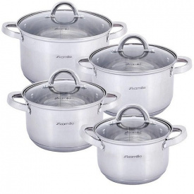 Набор кастрюль Kamille "Mystery" 8 предметов KM-5636S