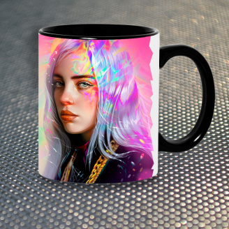 Чашка Fan Girl Billie Eilish Билли Айлиш New (14534) 330 мл Разноцветный