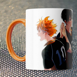 Чашка Fan Girl Шое Хината и Тобио Кагеяма Волейбол! - Haikyuu!! (15778) 330 мл Оранжевый