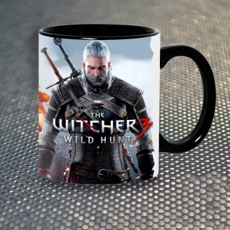 Чашка Fan Girl Геральт Ведьмак The Witcher New (14411) 330 мл Черный