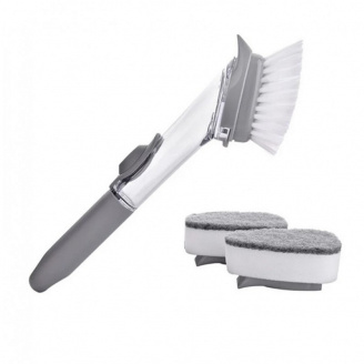 Щетка для чистки посуды с дозатором RC CLEANER BRUSH Gray (do128-hbr)