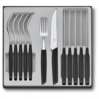 Набор столовых приборов Victorinox Swiss Modern Table Set 12 предметов Черный (6.9093.12W.12)