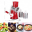 Овощерезка мультислайсер Tabletop Drum Grater Kitchen Master Терка для овощей и фруктов 3 насадки Красная/Белая Самбор