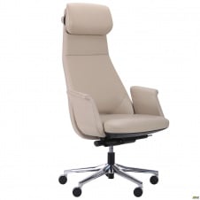 Офісне крісло Absolute HB бежеве шкіряне