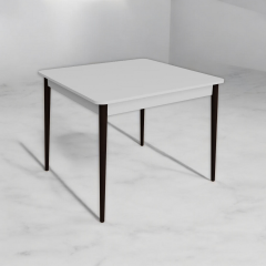 Стол обеденный Tobi Sho MONO квадратный для столовой, кухни, 880х880х750 мм Белый/Венге Южноукраинск