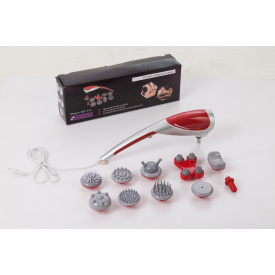 Ручной массажер универсальный Zenet ZET-718 с 10 насадками (ZET-718)