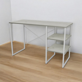 Стіл письмовий Tobi Sho VARN комп'ютерний з металевими опорами, 1180х540х750 Дуб Крафт Білий/Білий