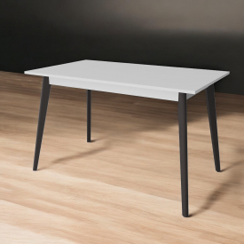 Стіл обідній Tobi Sho BON прямокутний для кухні, їдальні, 1180х680х750 мм Білий/Сірий