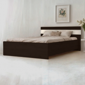 Ліжко двоспальне Tobi Sho SONATA/1600 ДСП, 1600х2000 мм Венге темний/Білий