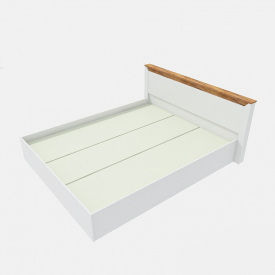 Ліжко полуторне Tobi Sho NORDIC з ДСП основою Щит, 1400х2000 мм Дуб крафт золотий/білий