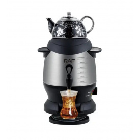 Электрический самовар с фарворовым заварным чайником RAF R-7115 6 л Черный