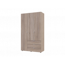 Розпашна Шафа для одягу Doros Гелар Дуб Cонома 3 ДСП 116,2х49,5х203,4 (80397559)