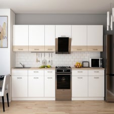 Кухня Лея Doros 3.4 м Білий/Дуб Сонома ДСП 340х60х250 (81000007)