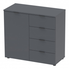 Комод Doros Рон 1 1 фасад 4 шухляды Графіт 80х38х81 (41516006)