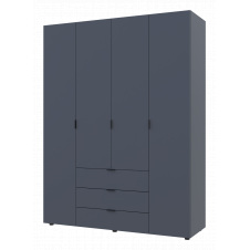 Розпашна Шафа для одягу Doros Гелар Графіт 4 ДСП 155х49,5х203,4 (80737075)