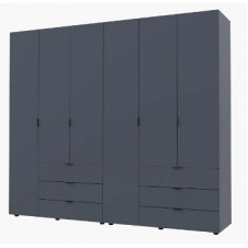 Відкривна шафа Гелар Doros 3+3 дсп 2324х495х2034 мм колір графіт для одягу