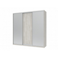 Шафа купе Doros Сіті Лайт Біле дерево 1 ДСП / 2 Дзеркала 225х60х225 (42002066)