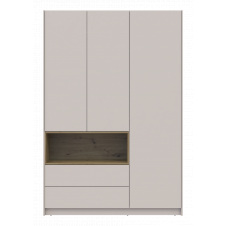 Шафа для одягу з нішею Doros Дейл Кашемір/Дуб Артізан 3 ДСП 150х52х220 (80737726)