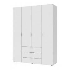 Розпашна Шафа для одягу Doros Гелар Білий 4 ДСП 155х49,5х203,4 (80397642)