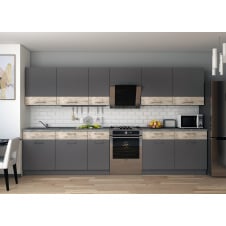 Кухня Лея Doros 3.4 м Графіт/Клондайк ДСП 340х60х250 (81000011)