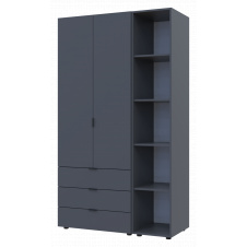 Комплект Doros Гелар з Етажеркою Графіт 2 ДСП 115.7х49.5х203.4 (42005054)