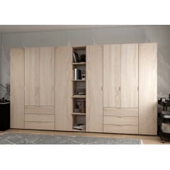 Комплект Doros Гелар з Етажеркою Дуб сонома 4+4 ДСП 348.2х49.5х203.4 (42005053) Бровари