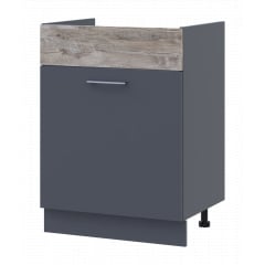 Кухня Doros Лея НМ82_Ш60 нижня ліва Графіт/Клондайк ДСП 60х46.6х82 (80359569.5) Орехов