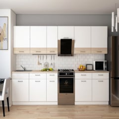 Кухня Лея Doros 3.4 м Білий/Дуб Сонома ДСП 340х60х250 (81000007) Черкассы