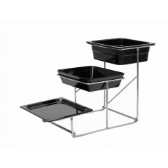 Трёхуровневая подставка из нержавеющей стали One Chef 68×32×42 см Львов