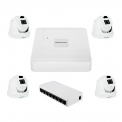 Комплект відеоспостереження на 4 камери GreenVision GV-IP-K-W96/4 3Mp (LP30515) Вінниця