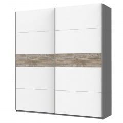 Шафа купе Doros G-Caiser Графіт / Білий вставка Клондайк 2 ДСП / 5 частин 220х60х240 (42001015) Рівне