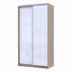 Шафа купе Сіті Лайт Слім Дуб Сонома Скло Біле 120х60х225 (44900311) Киев