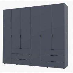 Відкривна шафа Гелар Doros 3+3 дсп 2324х495х2034 мм колір графіт для одягу Днепр