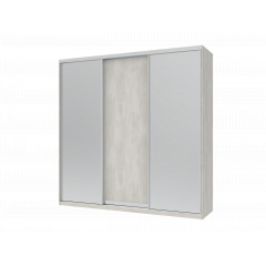 Шафа купе Doros Сіті Лайт Біле дерево 1 ДСП / 2 Дзеркала 225х60х225 (42002066) Тячів