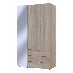 Шафа для одягу Doros Гелар Дуб сонома 2ДСП/Дзеркало 116.5х49.5х203.4 (42002156) Київ