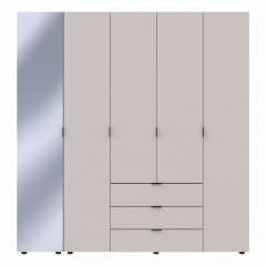 Шафа для одягу Doros Гелар Кашемір 4ДСП/Дзеркало 194х49.5х203.4 (80737659) Київ