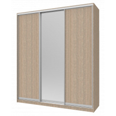 Шафа купе Doros Сіті 24 Дуб Cонома 2 ДСП / 1 Дзеркало 208х60х240 (42002076) Новая Каховка