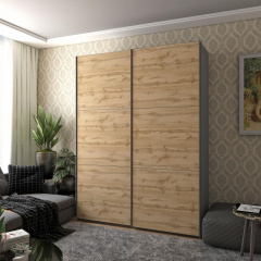 Шафа купе Doros G-Caiser Графіт / Дуб Евок 2 ДСП / 3 частини 180х60х240 (42005014) Енергодар